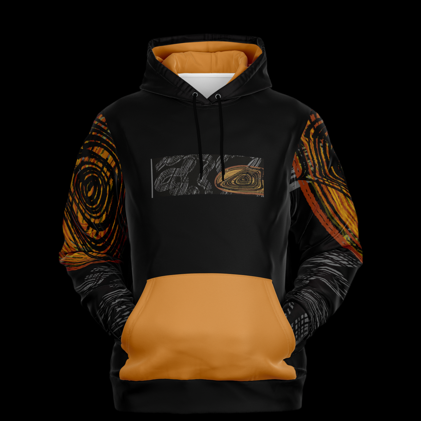 Incandescent Fashion Hoodie - Orange Pocket